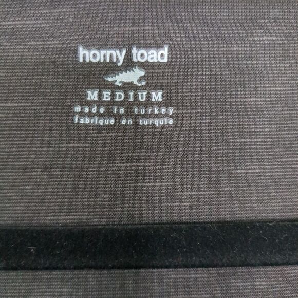 Horny Toad Fit and Flare Dress Charcoal Gray 3/4 Sleeve Empire Waist Size M - Picture 5 of 7